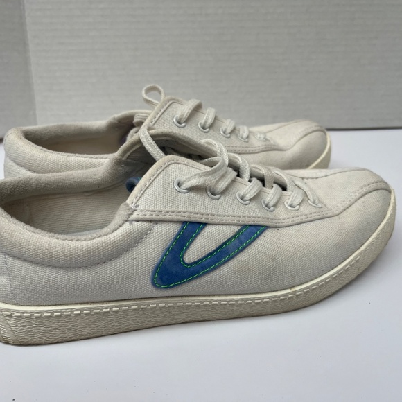 Rare TRETORN Vintage 90s Women's Canvas White / Multicolour Nylite Runners, 7.5 - Picture 9 of 10